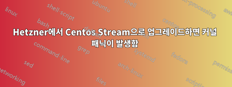 Hetzner에서 Centos Stream으로 업그레이드하면 커널 패닉이 발생함