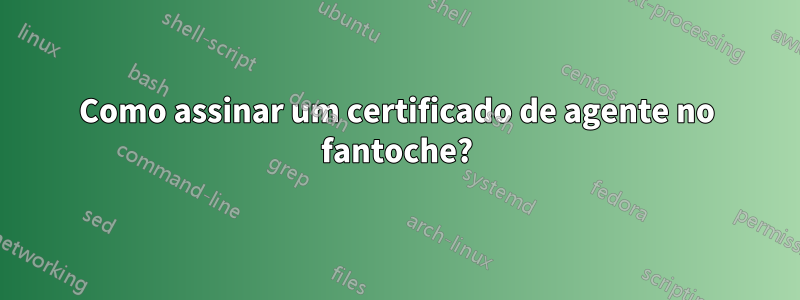 Como assinar um certificado de agente no fantoche?