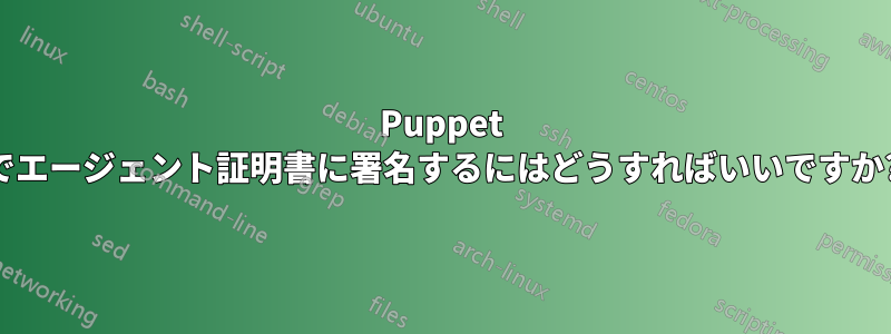 Puppet でエージェント証明書に署名するにはどうすればいいですか?