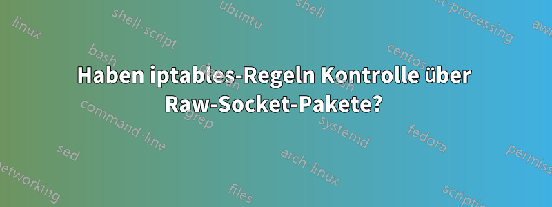 Haben iptables-Regeln Kontrolle über Raw-Socket-Pakete?