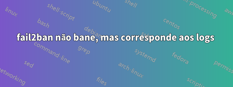 fail2ban não bane, mas corresponde aos logs