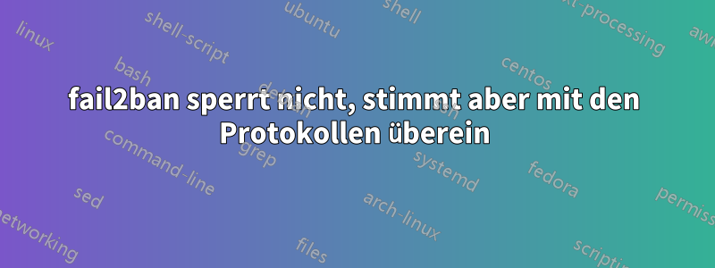 fail2ban sperrt nicht, stimmt aber mit den Protokollen überein