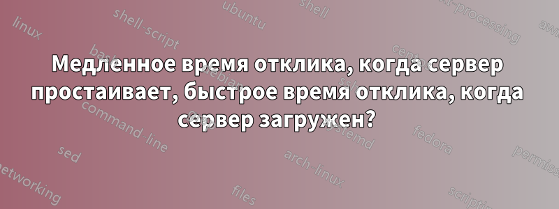 Медленное время отклика, когда сервер простаивает, быстрое время отклика, когда сервер загружен?