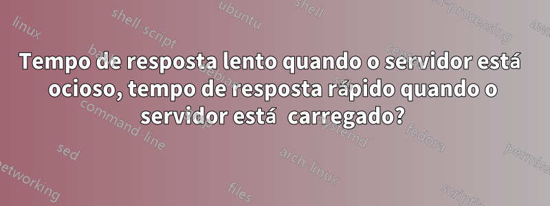 Tempo de resposta lento quando o servidor está ocioso, tempo de resposta rápido quando o servidor está carregado?