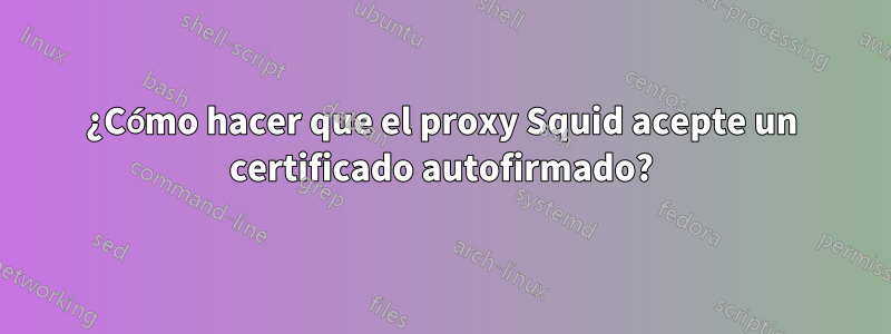 ¿Cómo hacer que el proxy Squid acepte un certificado autofirmado?