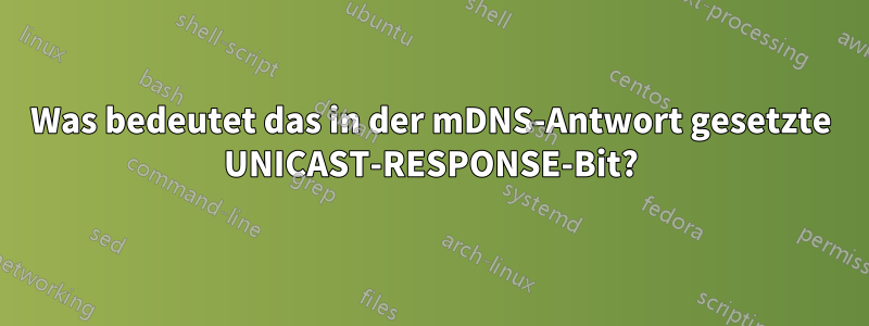 Was bedeutet das in der mDNS-Antwort gesetzte UNICAST-RESPONSE-Bit?