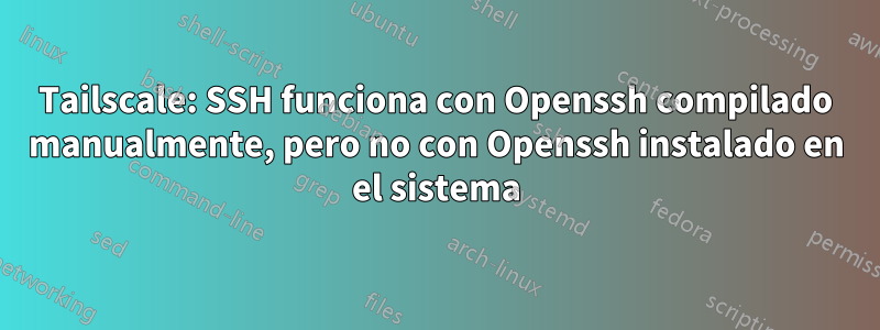 Tailscale: SSH funciona con Openssh compilado manualmente, pero no con Openssh instalado en el sistema