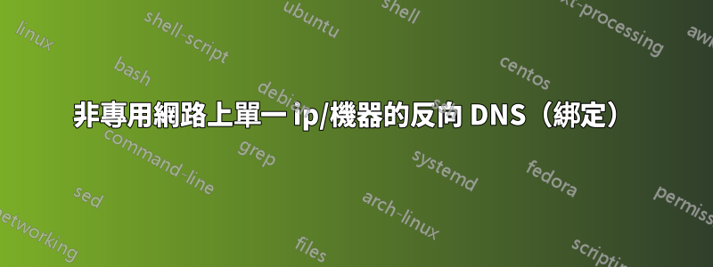 非專用網路上單一 ip/機器的反向 DNS（綁定）