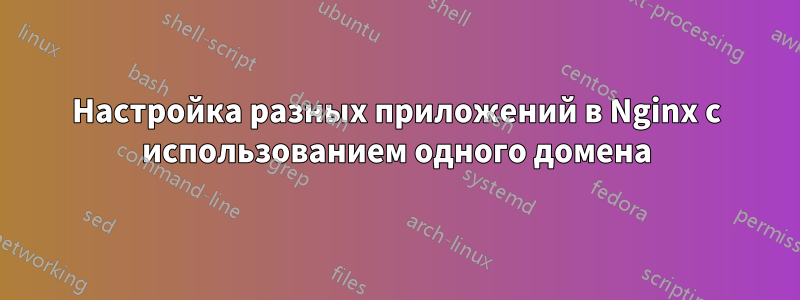 Настройка разных приложений в Nginx с использованием одного домена