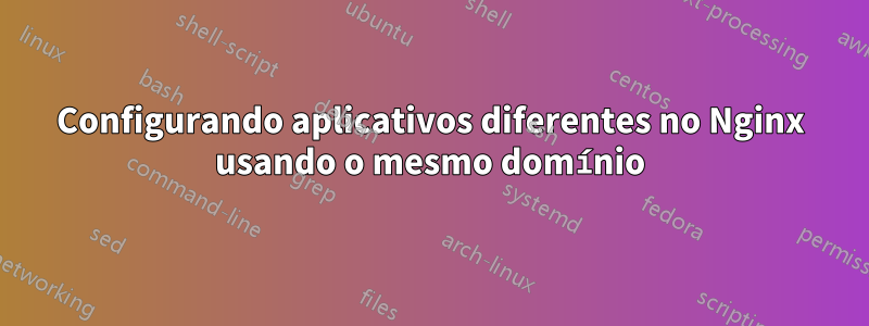 Configurando aplicativos diferentes no Nginx usando o mesmo domínio