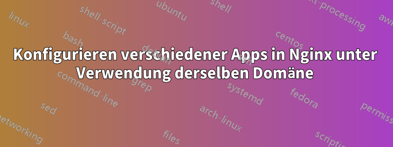 Konfigurieren verschiedener Apps in Nginx unter Verwendung derselben Domäne