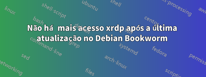 Não há mais acesso xrdp após a última atualização no Debian Bookworm