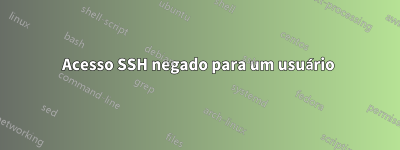 Acesso SSH negado para um usuário