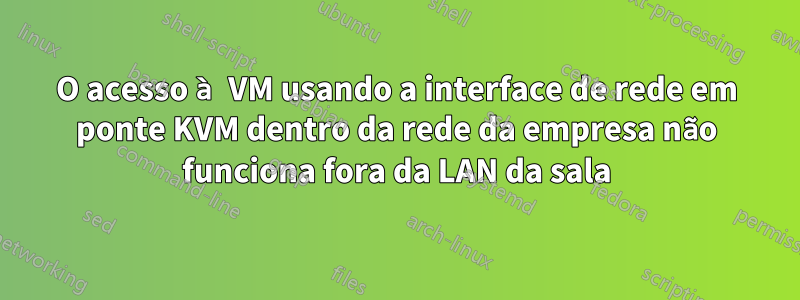 O acesso à VM usando a interface de rede em ponte KVM dentro da rede da empresa não funciona fora da LAN da sala