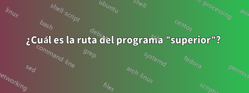 ¿Cuál es la ruta del programa "superior"?