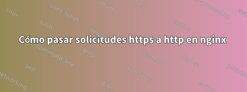 Cómo pasar solicitudes https a http en nginx