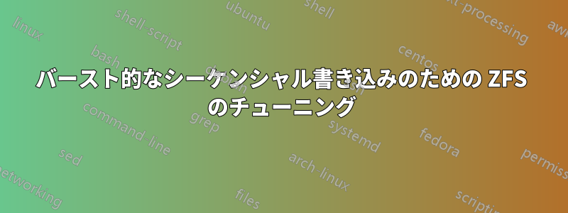 バースト的なシーケンシャル書き込みのための ZFS のチューニング