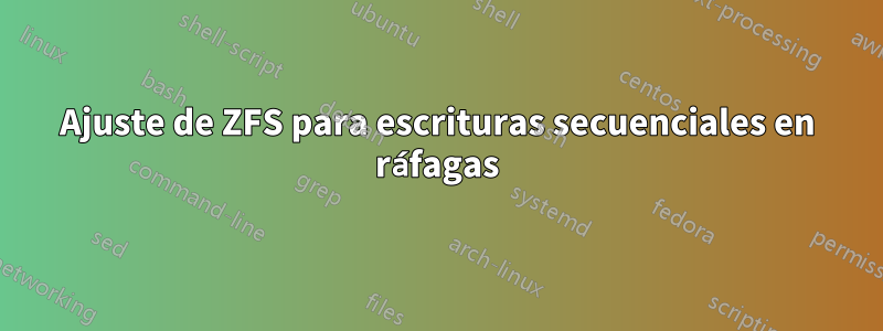 Ajuste de ZFS para escrituras secuenciales en ráfagas