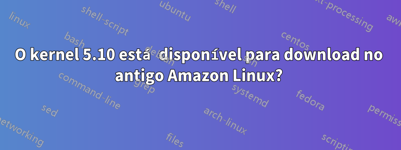 O kernel 5.10 está disponível para download no antigo Amazon Linux?