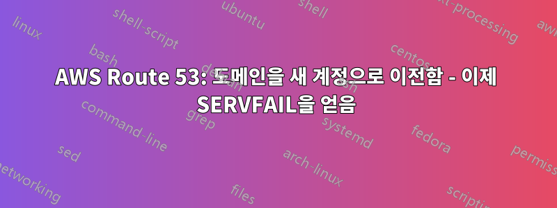 AWS Route 53: 도메인을 새 계정으로 이전함 - 이제 SERVFAIL을 얻음