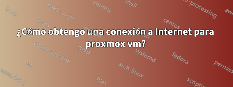 ¿Cómo obtengo una conexión a Internet para proxmox vm?