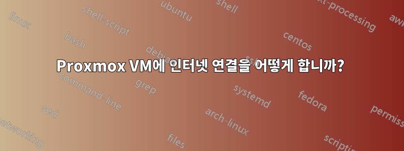 Proxmox VM에 인터넷 연결을 어떻게 합니까?