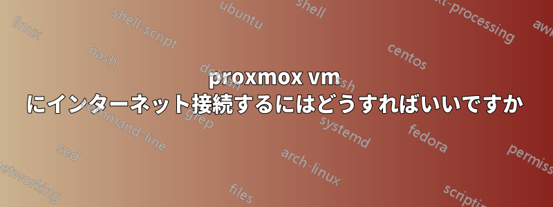 proxmox vm にインターネット接続するにはどうすればいいですか