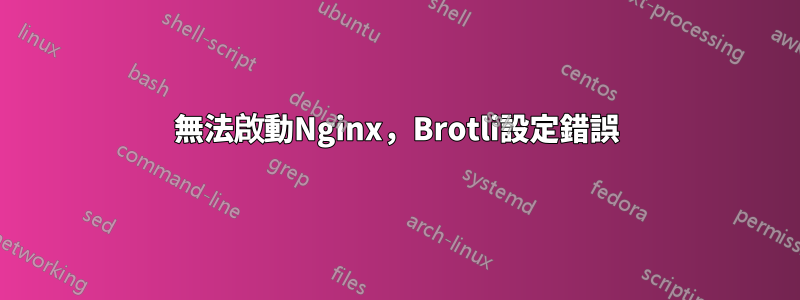 無法啟動Nginx，Brotli設定錯誤