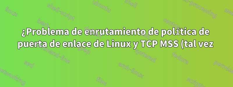 ¿Problema de enrutamiento de política de puerta de enlace de Linux y TCP MSS (tal vez)?