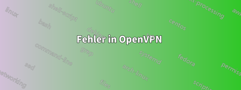 Fehler in OpenVPN