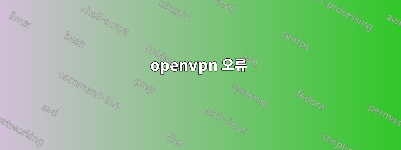 openvpn 오류