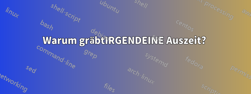 Warum gräbtIRGENDEINE Auszeit?