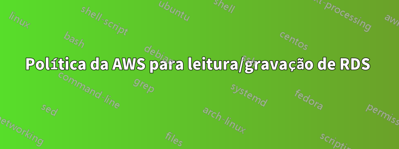 Política da AWS para leitura/gravação de RDS