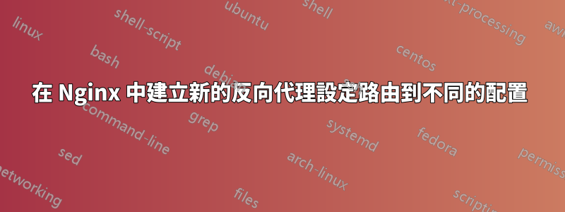 在 Nginx 中建立新的反向代理設定路由到不同的配置