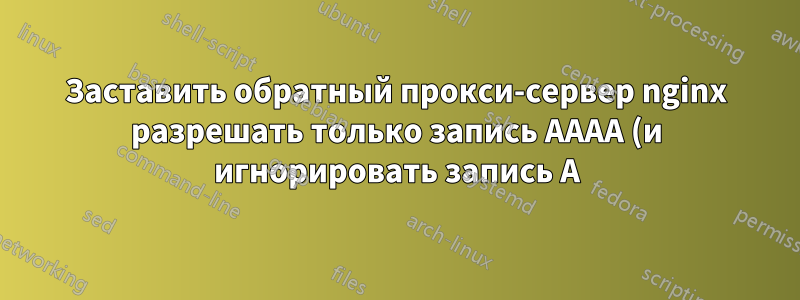 Заставить обратный прокси-сервер nginx разрешать только запись AAAA (и игнорировать запись A) домена?