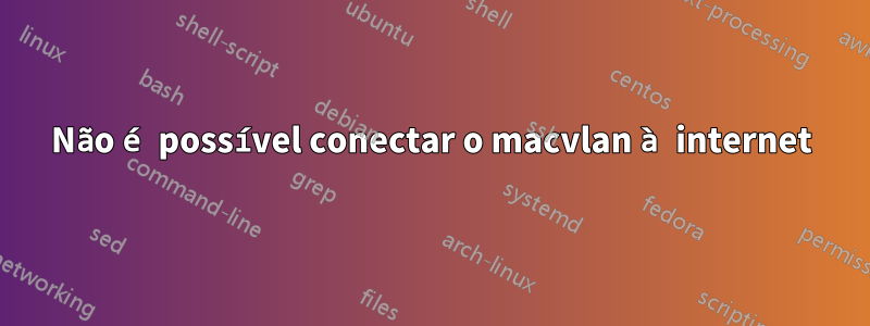 Não é possível conectar o macvlan à internet