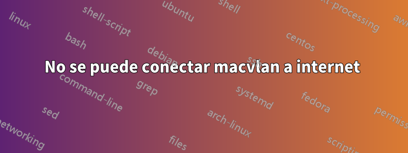 No se puede conectar macvlan a internet