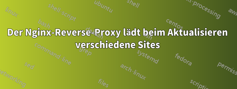 Der Nginx-Reverse-Proxy lädt beim Aktualisieren verschiedene Sites