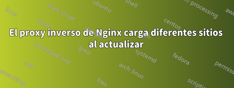 El proxy inverso de Nginx carga diferentes sitios al actualizar