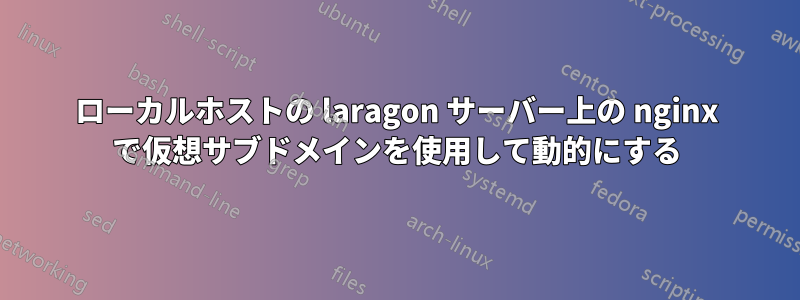 ローカルホストの laragon サーバー上の nginx で仮想サブドメインを使用して動的にする