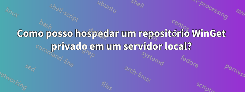 Como posso hospedar um repositório WinGet privado em um servidor local?