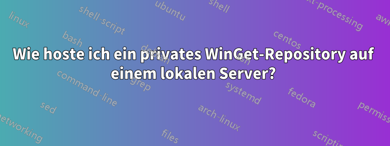 Wie hoste ich ein privates WinGet-Repository auf einem lokalen Server?