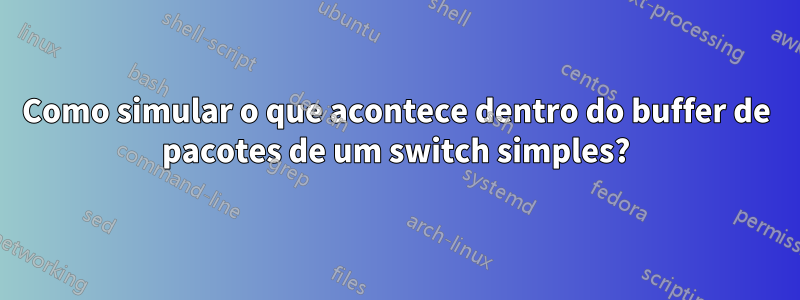 Como simular o que acontece dentro do buffer de pacotes de um switch simples?