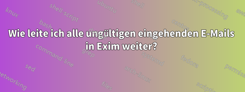 Wie leite ich alle ungültigen eingehenden E-Mails in Exim weiter?