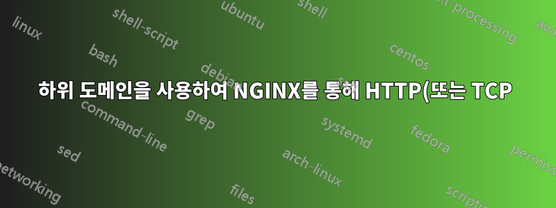 하위 도메인을 사용하여 NGINX를 통해 HTTP(또는 TCP) 요청을 특정 포트로 전달