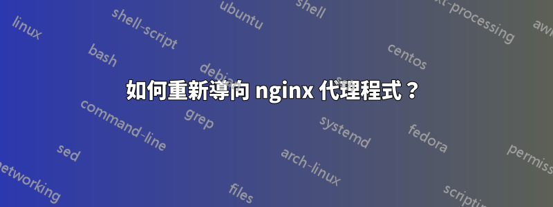 如何重新導向 nginx 代理程式？