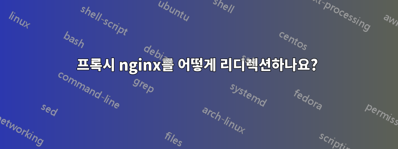 프록시 nginx를 어떻게 리디렉션하나요?