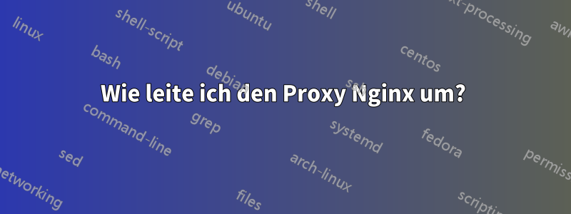 Wie leite ich den Proxy Nginx um?