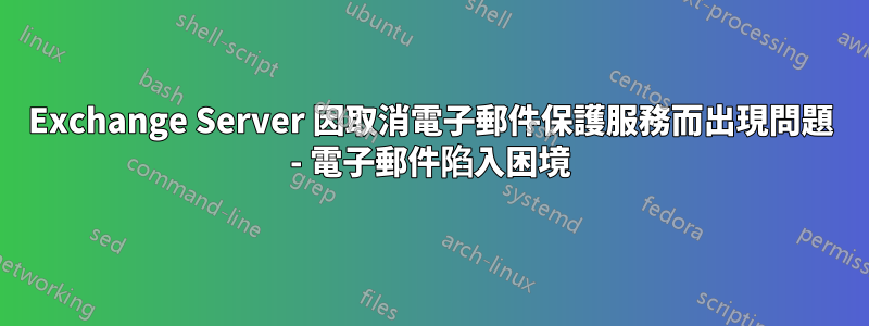 Exchange Server 因取消電子郵件保護服務而出現問題 - 電子郵件陷入困境