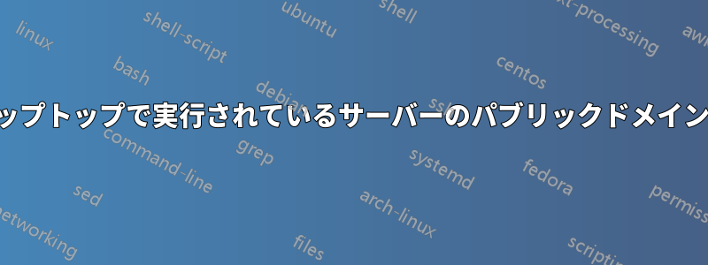 ラップトップで実行されているサーバーのパブリックドメイン名